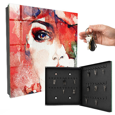 Key storage box Portrait of a woman