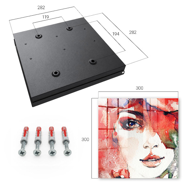 Key storage box Portrait of a woman
