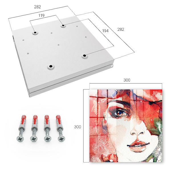 Key storage box Portrait of a woman