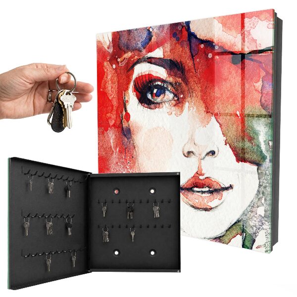 Key storage box Portrait of a woman
