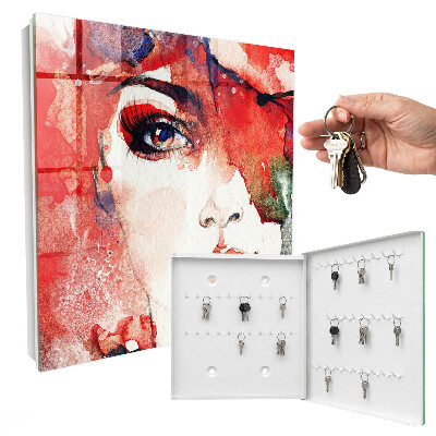 Key storage box Portrait of a woman