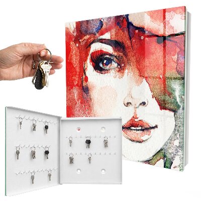 Key storage box Portrait of a woman