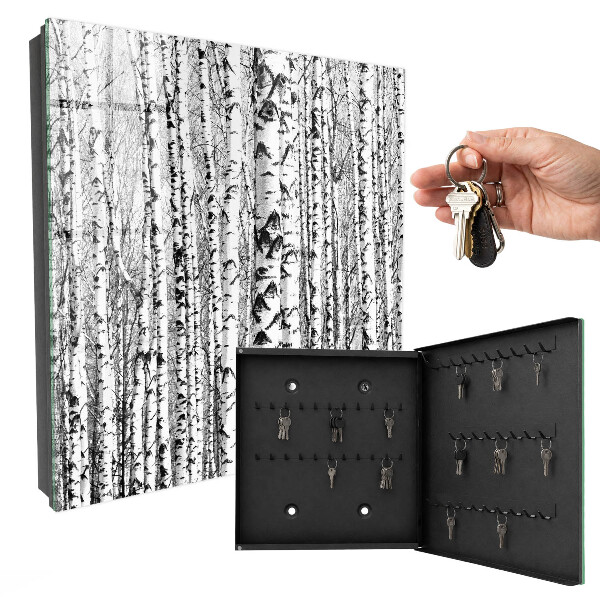 Key cabinet for wall Birch forest