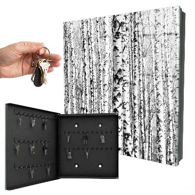 Key cabinet for wall Birch forest