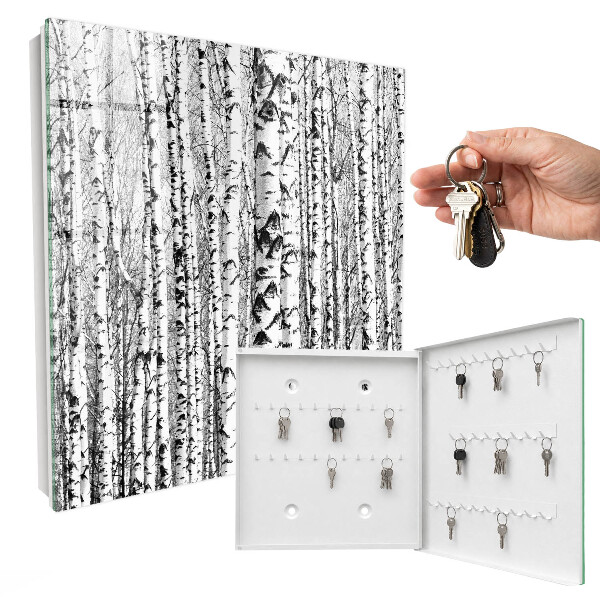 Key cabinet for wall Birch forest