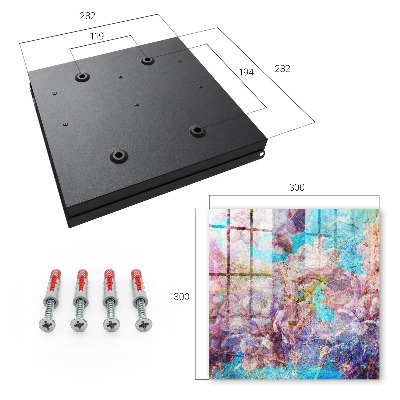 Key cabinet for wall Colorful flowers