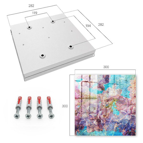 Key cabinet for wall Colorful flowers