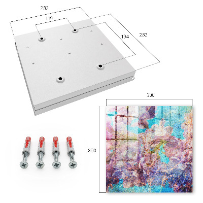 Key cabinet for wall Colorful flowers