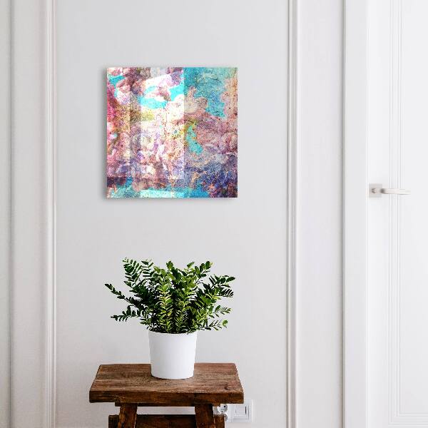 Key cabinet for wall Colorful flowers