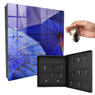 Key storage box Blue umbrellas