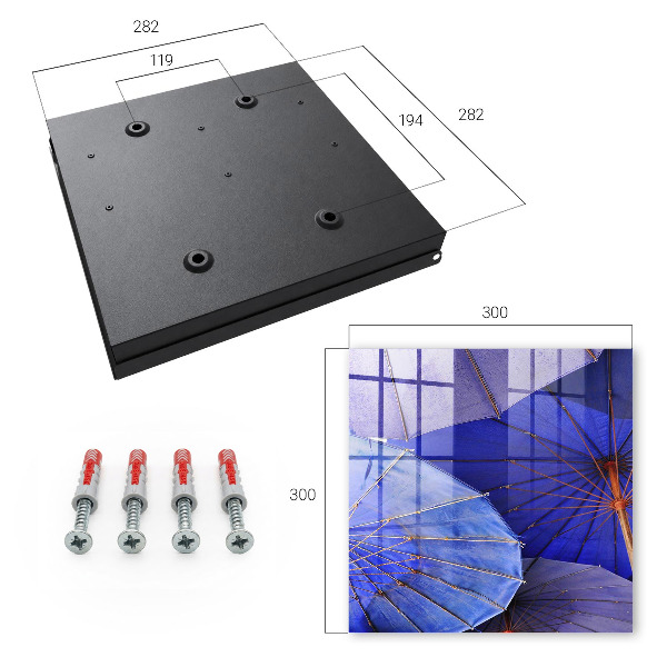 Key storage box Blue umbrellas