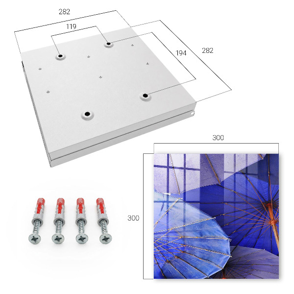 Key storage box Blue umbrellas