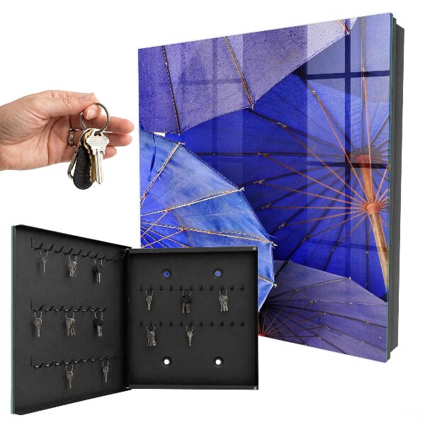 Key storage box Blue umbrellas