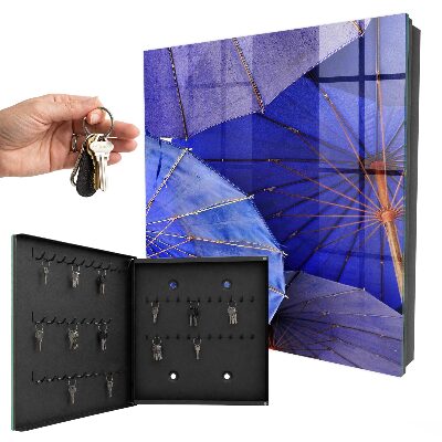 Key storage box Blue umbrellas