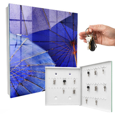 Key storage box Blue umbrellas