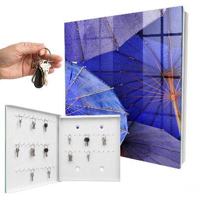 Key storage box Blue umbrellas