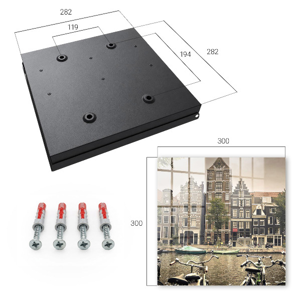 Key cabinet for wall Peace in the city