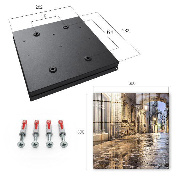 Key cabinet for wall Night street