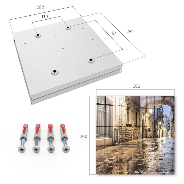Key cabinet for wall Night street