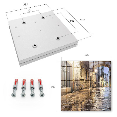 Key cabinet for wall Night street
