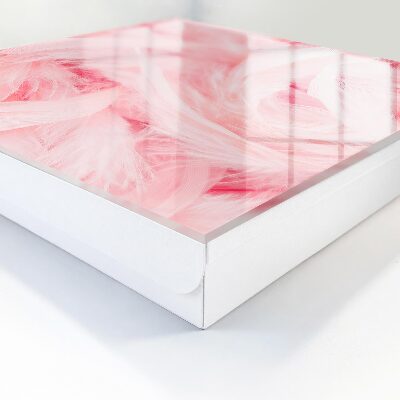 Key cabinet for wall Pink feathers