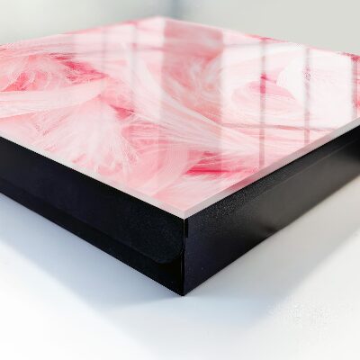 Key cabinet for wall Pink feathers