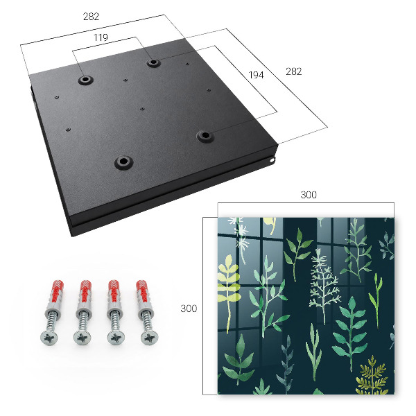 Key box Watercolor leaves