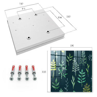 Key box Watercolor leaves