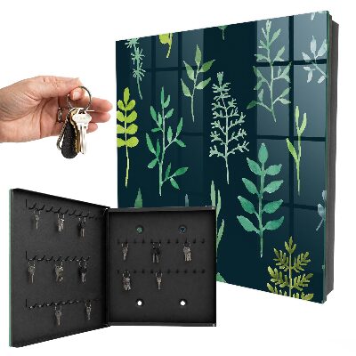 Key box Watercolor leaves