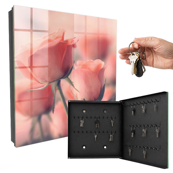 Key storage box Delicate flowers