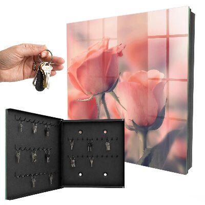 Key storage box Delicate flowers