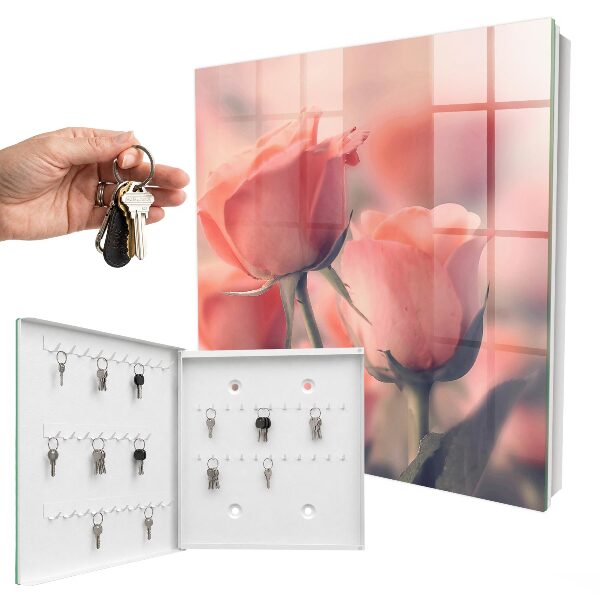 Key storage box Delicate flowers