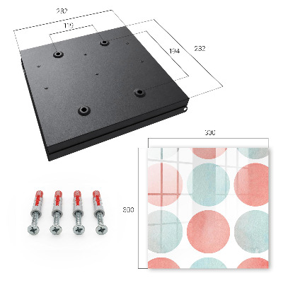Key storage box Pastel circles