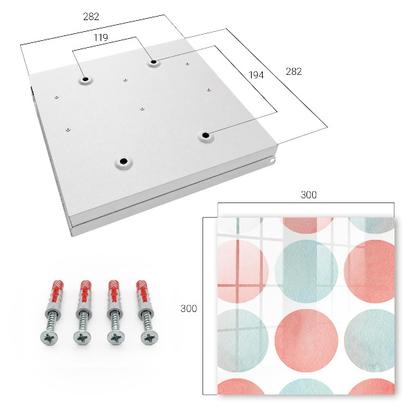 Key storage box Pastel circles