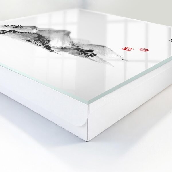 Key storage box Japanese mountains