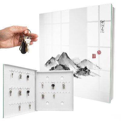 Key storage box Japanese mountains