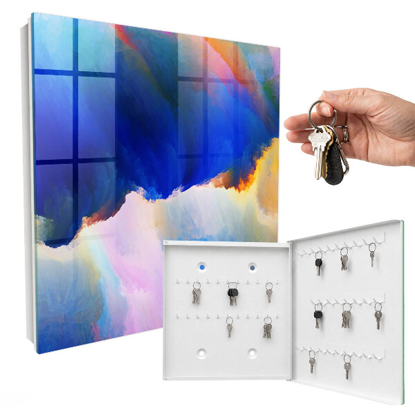 Key cabinet for wall An explosion of colors