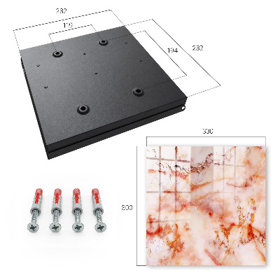 Key cabinet for wall Marbled pattern