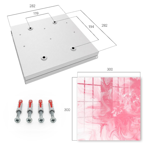 Key cabinet for wall Pink foam