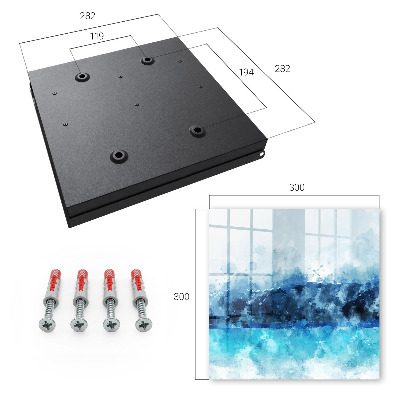 Key cabinet for wall Turquoise landscape