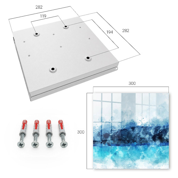 Key cabinet for wall Turquoise landscape