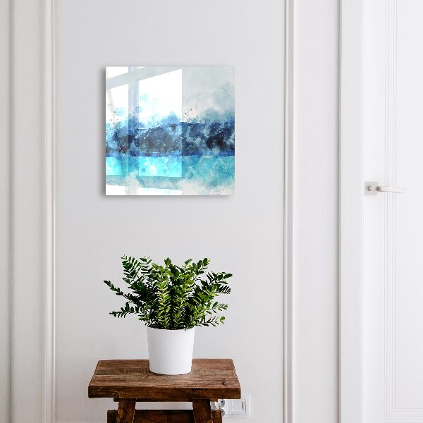 Key cabinet for wall Turquoise landscape
