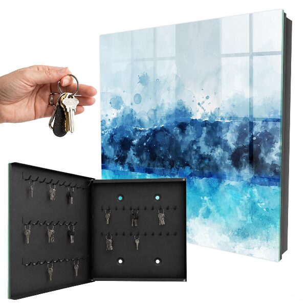 Key cabinet for wall Turquoise landscape