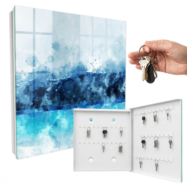 Key cabinet for wall Turquoise landscape