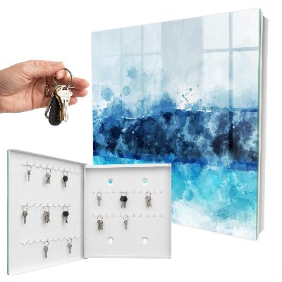Key cabinet for wall Turquoise landscape