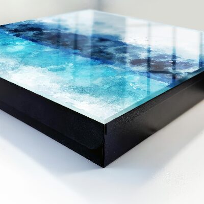 Key cabinet for wall Turquoise landscape