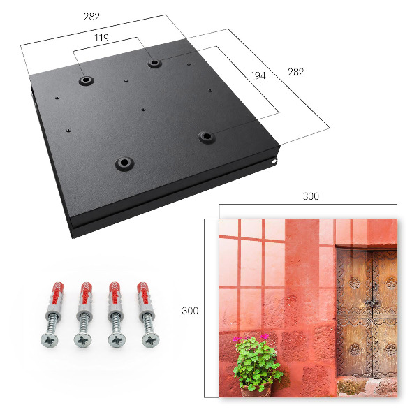 Key cabinet for wall Red facade
