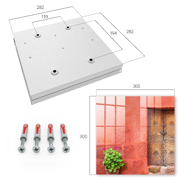 Key cabinet for wall Red facade