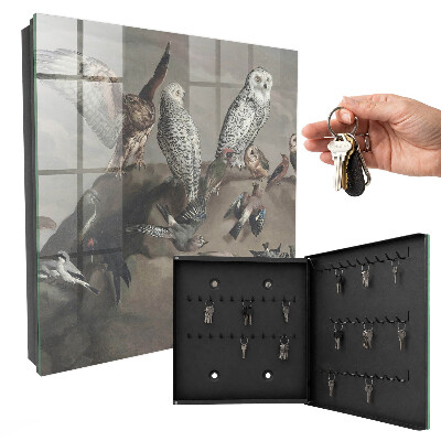 Key storage box Birds on a rock