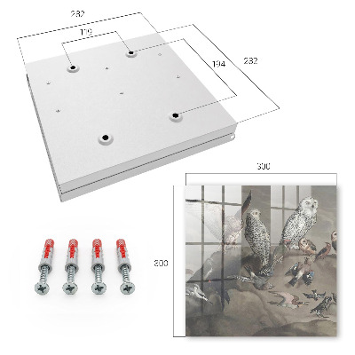 Key storage box Birds on a rock